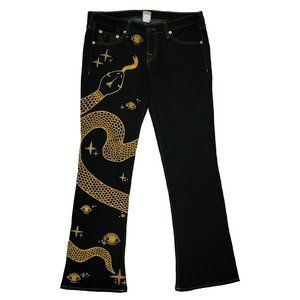 Hand Painted Watching Eyes Jeans